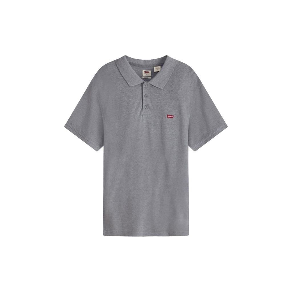 Levis Embroidered Cotton Polo Shirt Men Tops Gray 35883-0004