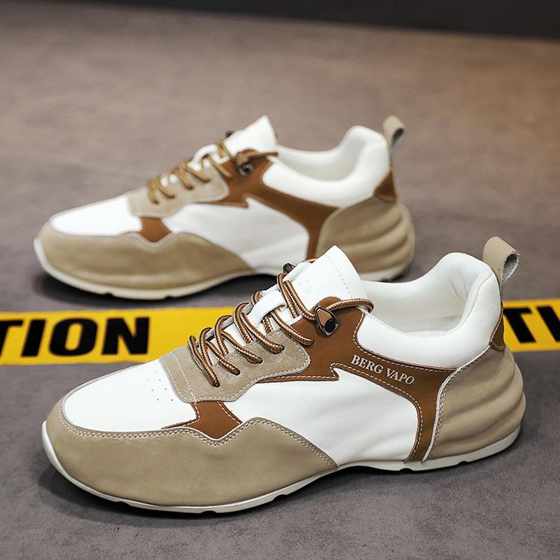 

Мода 2024 Новые Кроссовки Мужские Накладная Подошва Обувь Мода Повседневная Микрофибра Кожа Сетка Дышащая Увеличенная Внутренняя Платформа Обувь CN 43 коричневый