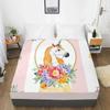 Unicorn Cartoon Fitted Sheets Mattress Cover With Elastic Band 3D Bed Sheet LinensFor Baby Kids Child Girls Boys 180x200 200x200