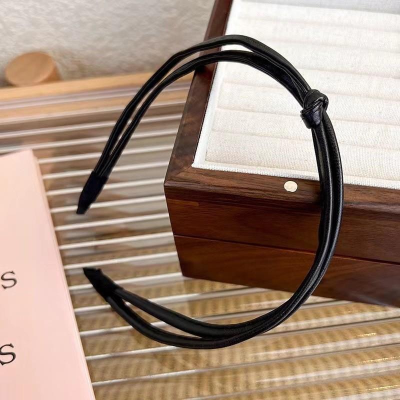 Hochwertiges Leder Gedrehtes Stirnband Elegante Haarnadel Für Modische Pendler