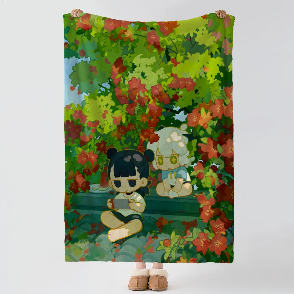 Anime L-Luo Xiaohei-i Throw Thick Comfort Flannel Quilt, Multi-scene Use Indoor Outdoor Daily Nap