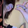 Butterfly without pierced ears, ear clips, Korean version of fashion, cold wind temperament earrings, light luxury, high-end earrings, women