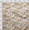 oneOone Cotton Flex Peach Fabric Flower Watercolor Quilting Supplies Print Sewing Fabric By The Yard 40 Inch