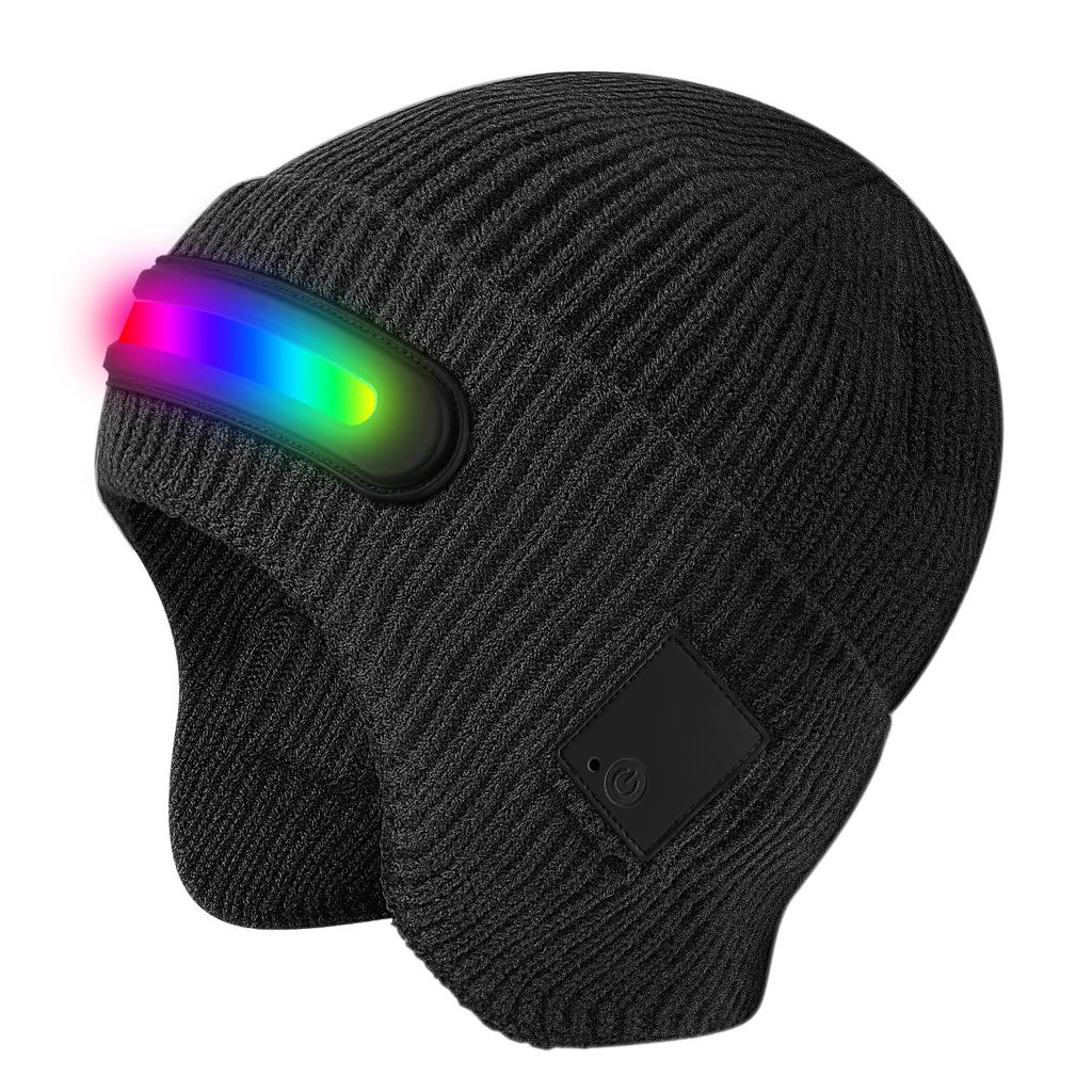 New Rechargeable Luminous Bluetooth Headset Outdoor Warm Knitted Hat