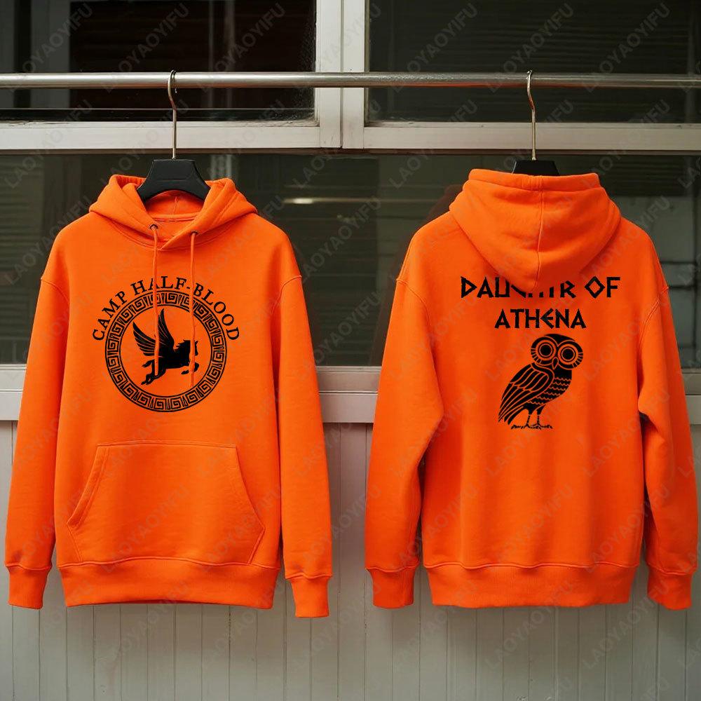 Camp Half Blood Hoodies Fall Winter Half Camp Game Men Women Orange Pullovers Percy Jackson Daughter Halloween Men Sweatshirt