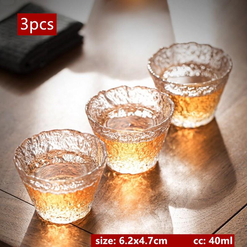 

Japanese Classic Hammer Pattern Fair Cup Handmade Heat-resistant Glass Gaiwan Chinese Tea Accessories Household Tea Infuser