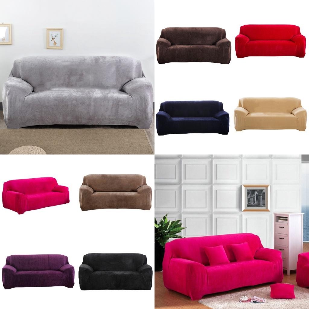 Wholesale Plush Sofa Cover Full Coverage Anti-slip Thick Single/three-person Amazon/wish/cross-border Hot