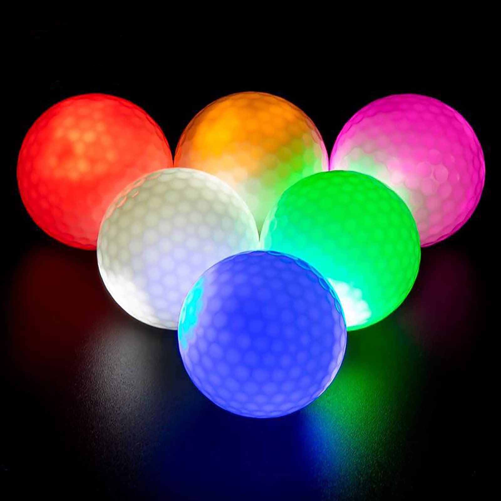 

JIANGMU Golf Balls with Unisex and perfect for golf glow balls that stay lit for 8 A great golf balls that make golf even more of - Glow-in-the-Dark