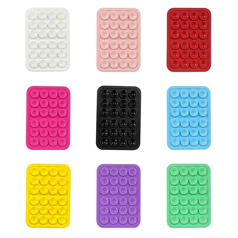 Strong Grip Phone Holder Adhesive Silicone Suction Phone Case Mount Anti-Slip Hands-Free Sticky Cell Phone Grip Stands