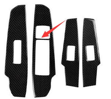 Pour Applicable à Lexus IS250200300350 panneau de bouton de levage de vitre en fibre de carbone modification intérieure de voiture