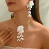 Nature Inspire Blooms Jewelry Set Comfort Fit Necklace Earrings Set Decoration for Casual or Formal Occasions