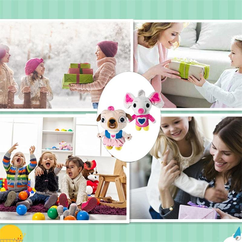 Chip und Kartoffel Plüschtier Stofftier Hund Maus Plüschfigur Baby Schlafkissen Weiche Puppe Geschenk für Fans Kinder Geburtstag
