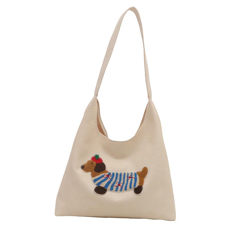 Tote Bag Season Large Capacity Simple Fashion Shoulder Bag Cartoon Puppy Women'S Bag