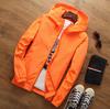 Fashion Loose Coat Men's Sports Jacket Solid Color Hooded Casual Jacket Plus Size