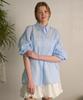 LOSSYROW Jasmine Cotton Wide Shirt Blue