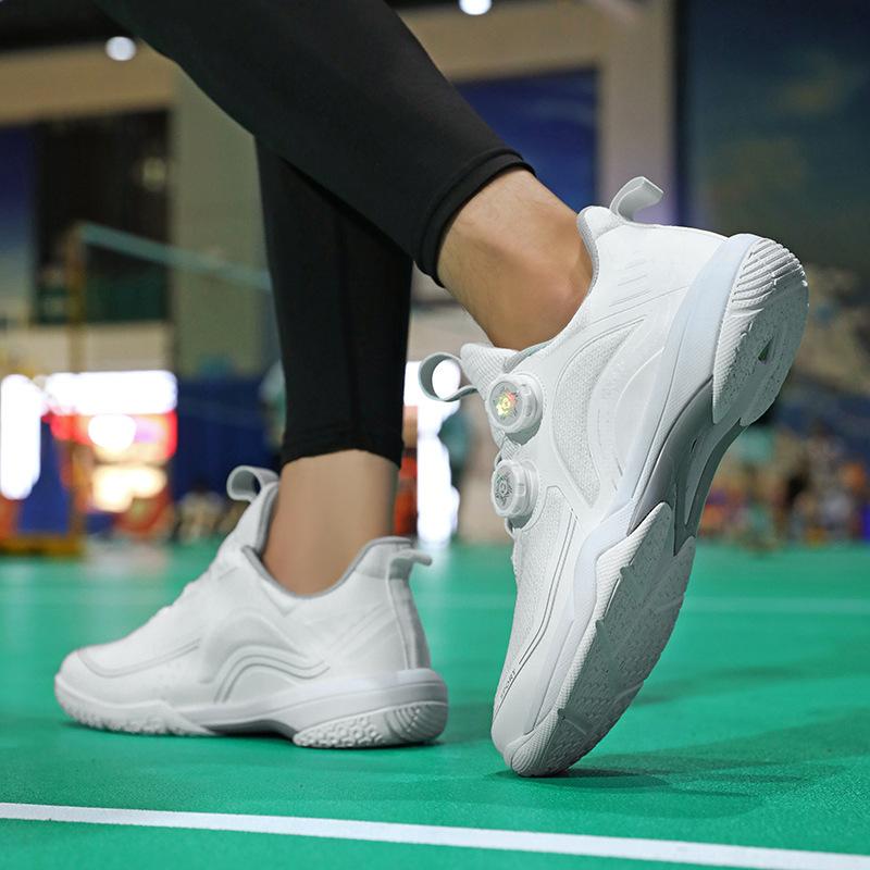 New table tennis shoes rotating buckle badminton shoes men's and women's outdoor sports running shoes tennis training shoes carbon sole