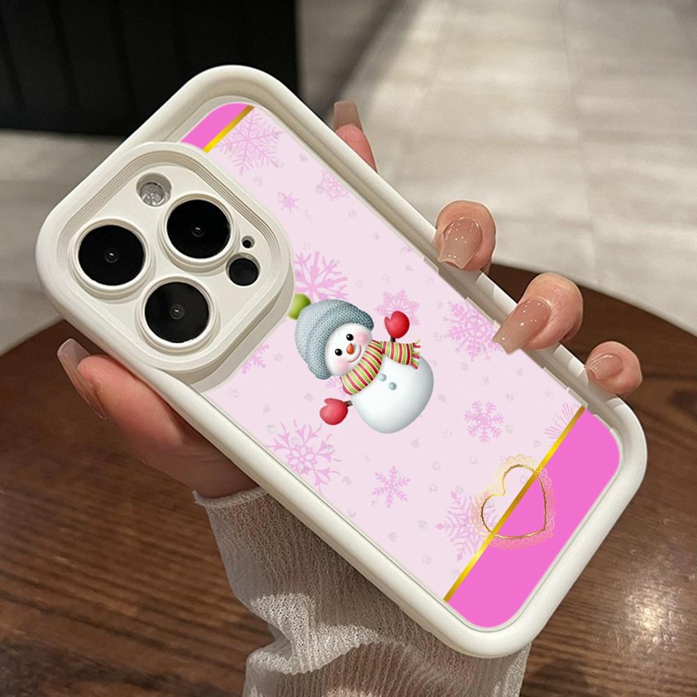 Ae108 Happy New Year Merry Christmas Phone Cases for iPhone 16 14 13 11 Pro Max 15 7 8 6s Plus 12 Mini XR XS Max SE Angel Eye Ladder Protective Cover