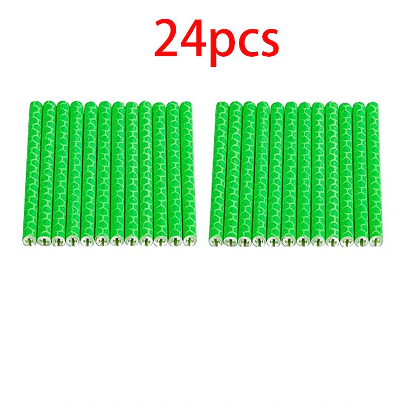 12/24/48PCS Bicycle Wheel Spokes Reflective Sticker Colorful Tube Warning Safety Light DIY Reflector Reflective Safety Kit