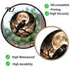 Decorative Window Privacy Film Halloween Raven Moon Static Glass Sticker, Removable Decals, Vintage Party Supplies Crow PVC Waterproof Cling for