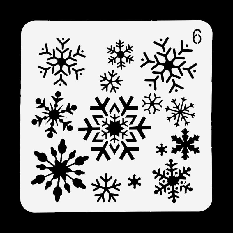 8 Stück/Set Weihnachts-Schablonen Wandmalerei Scrapbook Schablone Prägealbum Papierkarten Vorlagen DIY Geschenk Basteln Heimdekoration