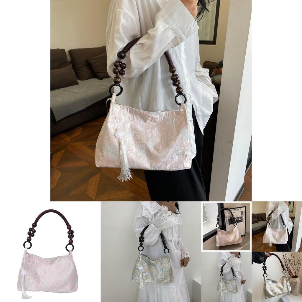Elegant New Chinese Style Summer Underarm Bag With Chic Floral Patterns