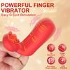 2 In 1 Clitoral G Spot Finger Sleeve Vibrator Nipple Massager Stimulator Sex Toys for Woman Lesbian Orgasm Adult Products