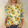 Long Sleeve Shirts for Women Casual Sunflower Print Womens Long Sleeve Tops Comfortable Long Sleeve Tops for Women Soft Womens Long Sleeve T Shirts