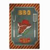 ZONA BARBECUE DEL PAPÀ Targa Retro Segni di Latta in Metallo Pub Cucina Casa Griglia Decorazione da Parete Vintage 20X30CM