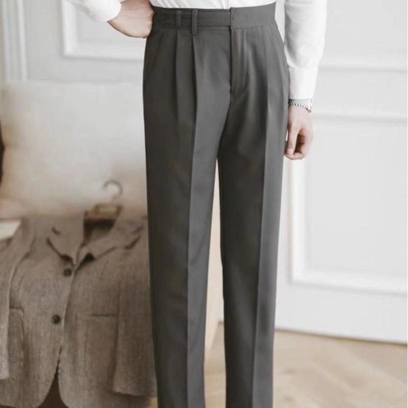 Sommer Dünne Business Konische Hose Aprikose Einfarbig Vielseitig High-Waist Anzughose