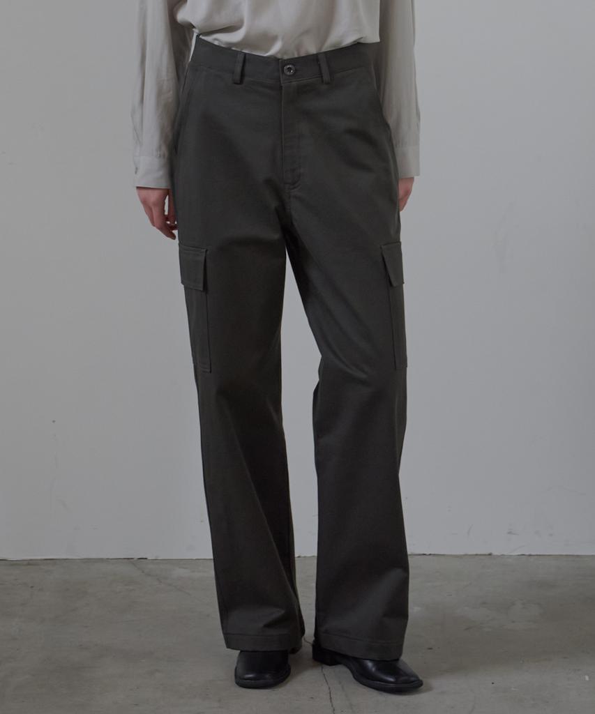 BUT'TON Cargo Pocket Wide Pants (Charcoal)