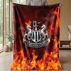 Coperta in Flanella con Stampa del Newcastle United Football, Coperta Morbida Calda Leggera per Divano Letto Campeggio