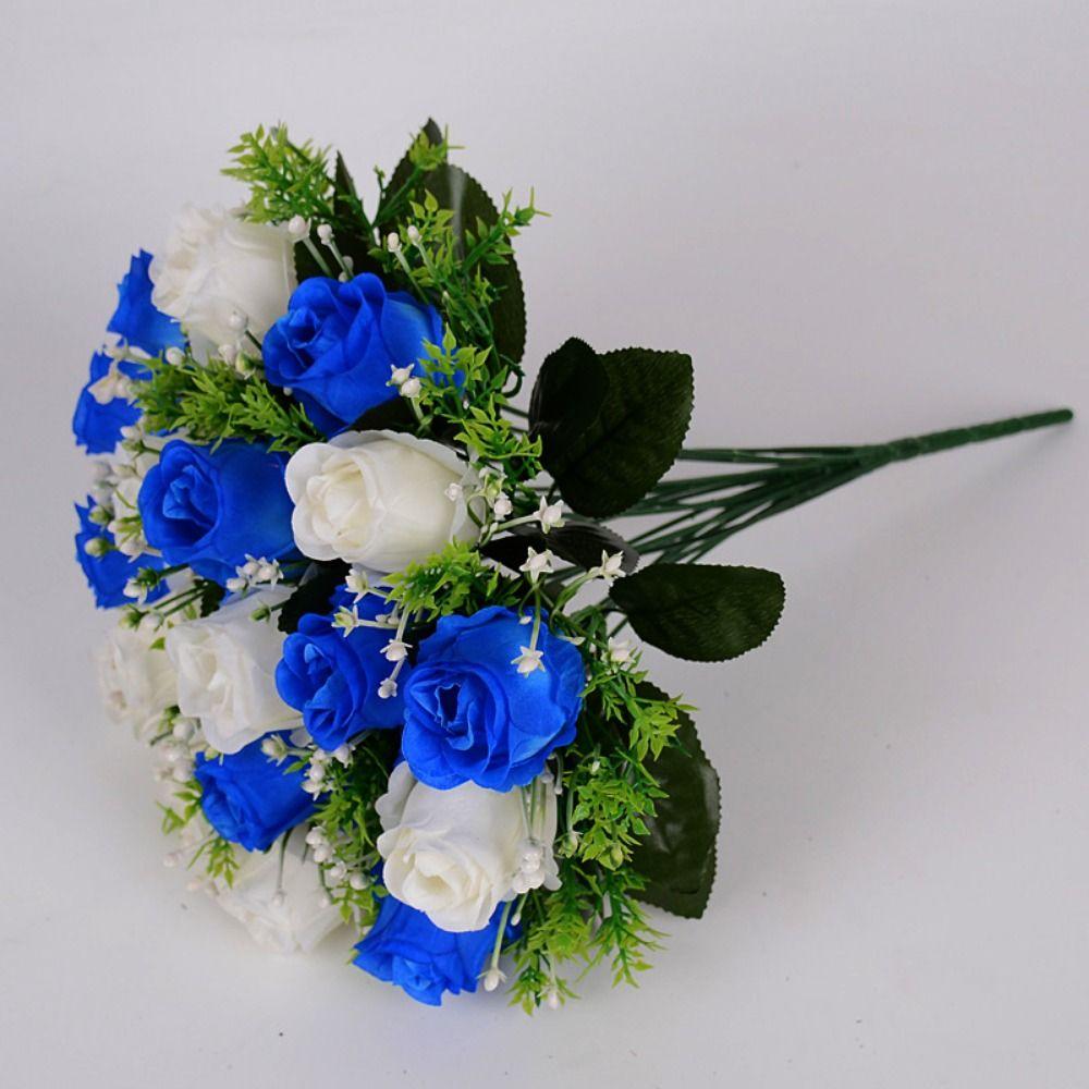 10 Culori Flori Fericite Reale Mini Trandafir Natural Simulat Nou Iarbă de Cristal Buchet Decorativ pentru Casă