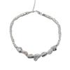 Baroque Silver Irregular Broken Silver Beaded Necklace Female Alien Gravel Light Luxury Premium Sense Clavicle Neck Chain