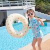 Float with 2 Vinyl Repair Tapes, Single-Seater Float for Kids and Adults, O-Shaped, Strong Buoyancy, Thick, Durable, Leak-Resistant, Stable,