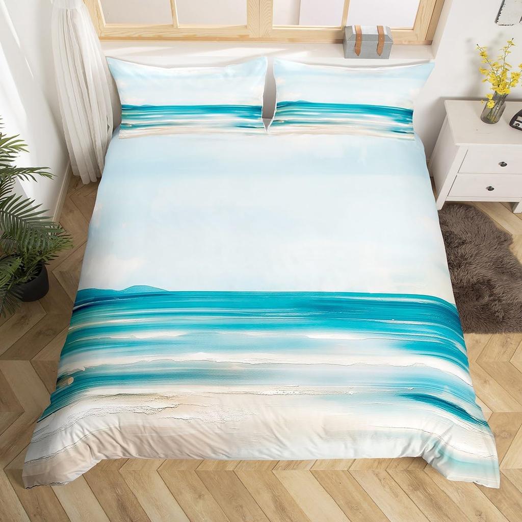 Abstract Geometric Duvet Cover Modern Striped Bedding Set Oil Painting Comforter Cover Minimalist Simple Watercolor Bedclothes