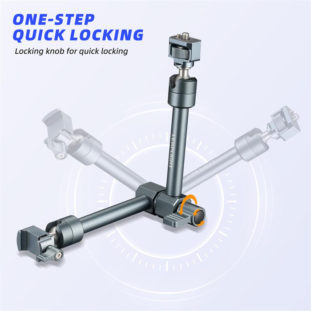 LEAPLIGHT Super Clamp with 360° Mini Ball Head Quick Release Clamp Bracket Tripod Mount 1/4 Screw Clip for DSLR Camera Gopro