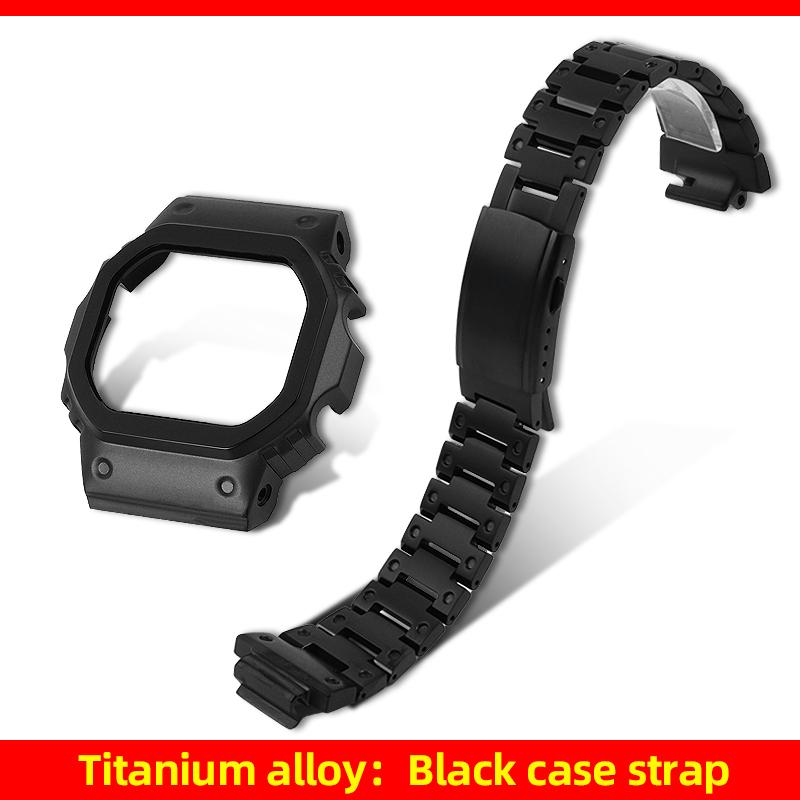 DW5600 Mod Kit Titanium case+strap For Casio G-SHOCK DW-5600 GW-B5600 GW-M5610 modification Lightweight Metal Bezel watch band