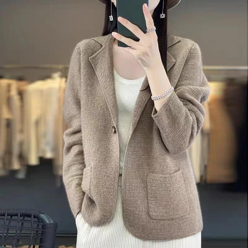 High Quality Autumn Winter Fashion Cardigan Women Sweater Casual Elegant Long Sleeve Knitting Blouses Ladies Clothing Tops