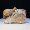 2025 Luxury Sequined Flower Design Peal Evening Clutch Bag Women Prom Glitter Banquet Bag New Shoulder Handbag Wedding Party Bag