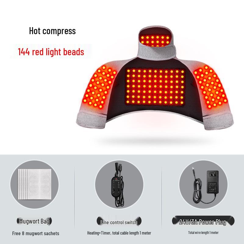Red Light Therapy Heated Neck & Back Massager for Stiffness & Periarthritis Small