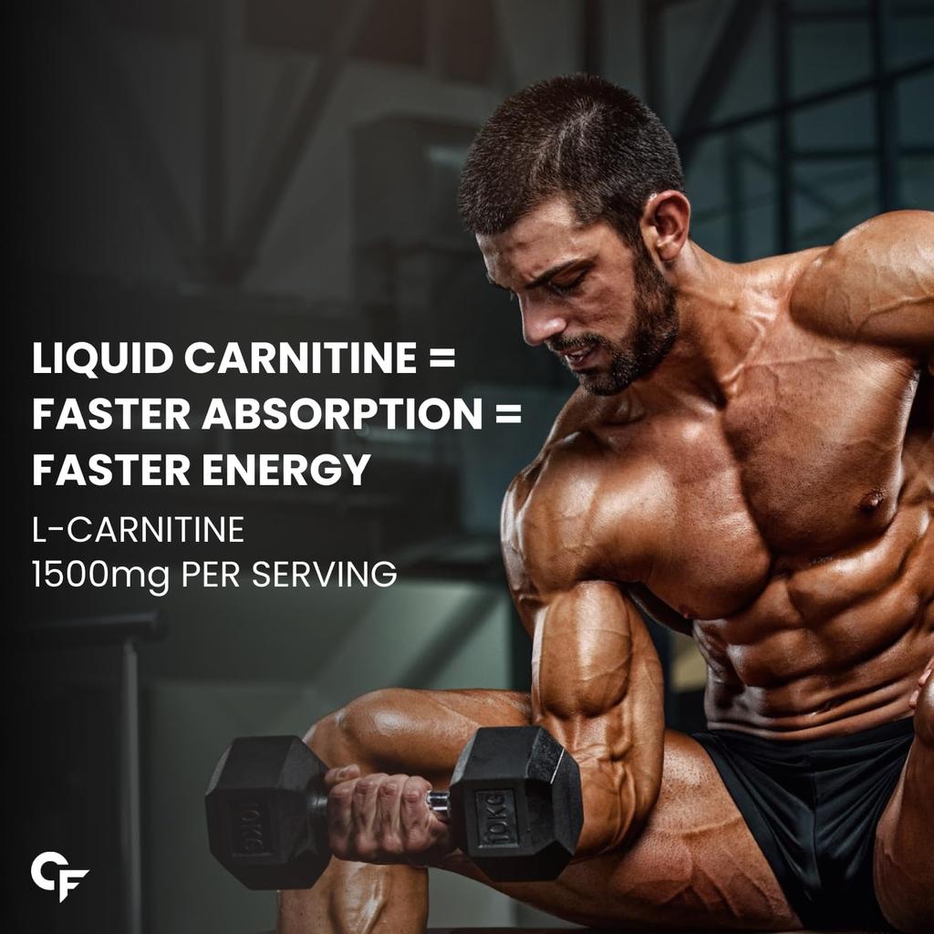 Carbamide Forte L-Carnitin Flüssigkeit 1500mg Pre- & Post-Workout-Supplement mit Vitaminen 500ml