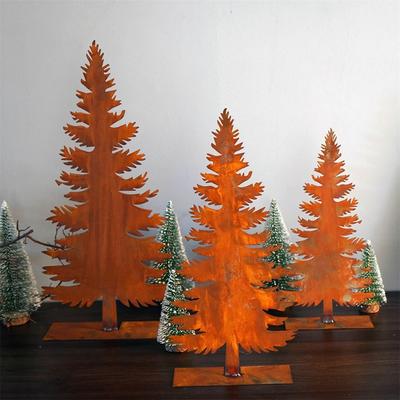 Árbol de Navidad de Hierro Decoración de Escritorio Adornos, Artesanía de Metal, Suministros de Decoración Navideña para Interiores