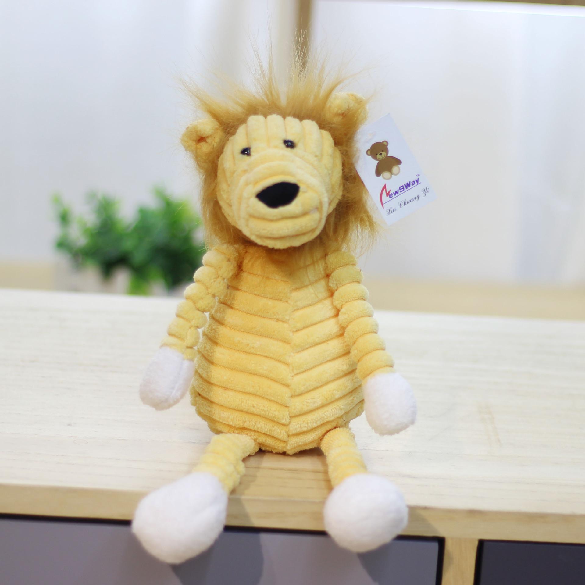 

Striped Animal Plush Doll Creative Animal Doll Grabber Doll Clothing Accessories 33cm львиный