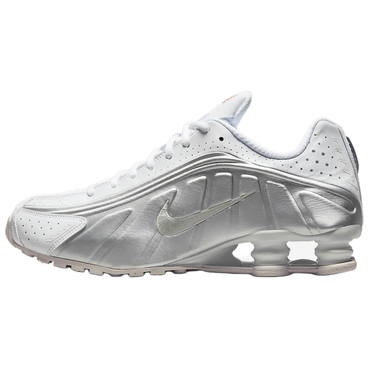 Nike Shox R4  White Bright Crimson Metallic Silver  Men s HQ1988-101 EU 44
