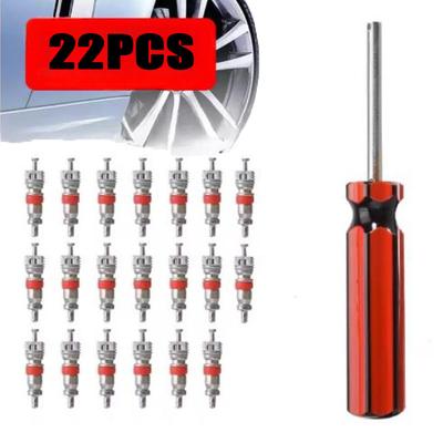 Set di tre chiavi per nucleo valvola pneumatico auto, strumenti quattro in uno per riparazione, installazione e smontaggio valvole, chiave veicolo elettrico