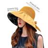 Spring Summer Hat For Women Big Wide Brim Women Bucket Hat Solid Color Foldable Uv Protection Outdoor Beach Panama Cap Sun Hats