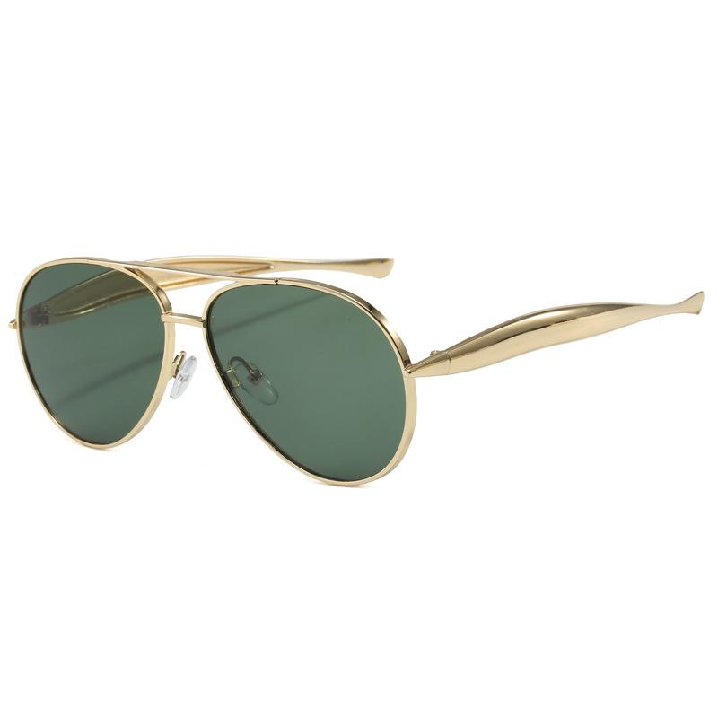 Fashionable Metal European and American Retro Trendy Toad Mirrors, Unparalleled, High End, Large Frame Sunglasses