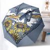 1pc Horse SunflowersAutomatic Open/close Umbrella, 8-Rib Sturdy Structure, Portable Travel Umbrella, Parties, Everyday Usec82