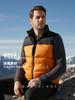 Arashiyama Men's Winter Down Vest, Riding Jacket Style, Warm Stand Collar, Loose Fit, Available in Multiple Colors, Golf Inner Down