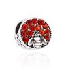Maxi Red Color Jewelry Tree Pine Cone Lock Music Flowers Enamel Beads Fit Fashion Charms Bracelets For Women Diy Femme Perles